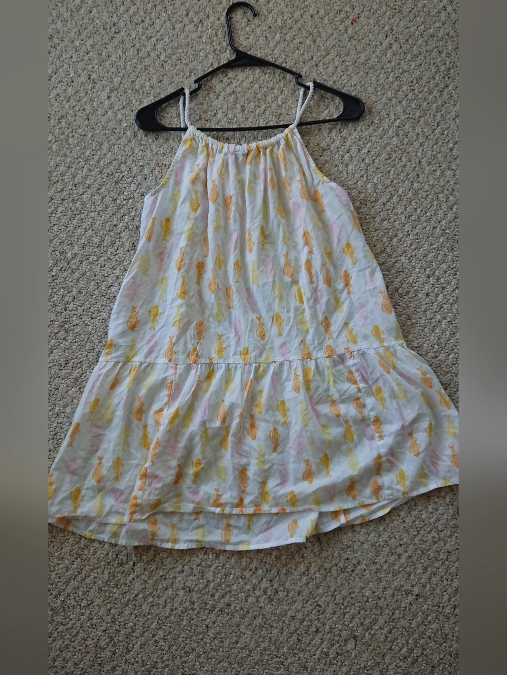 J. crew Lightweight Summer cover up Fish Print dress size XS